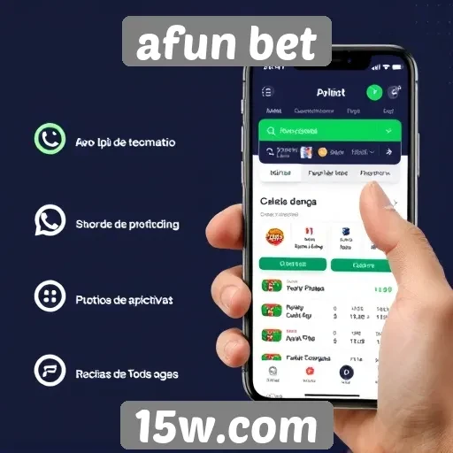Funcionalidade do aplicativo Afun Bet para celulares