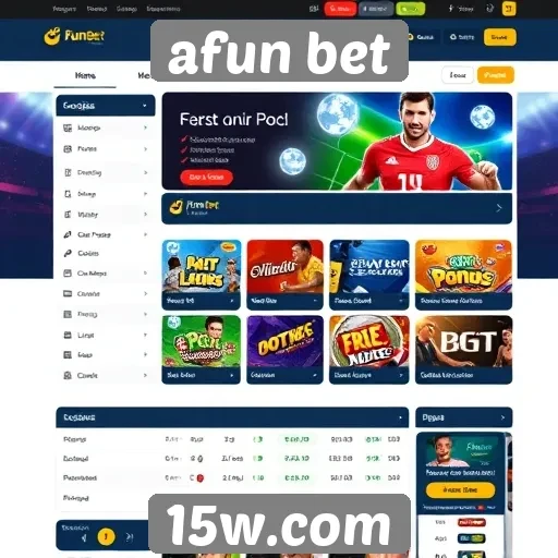 Interface do site Afun Bet é amigável e acessível